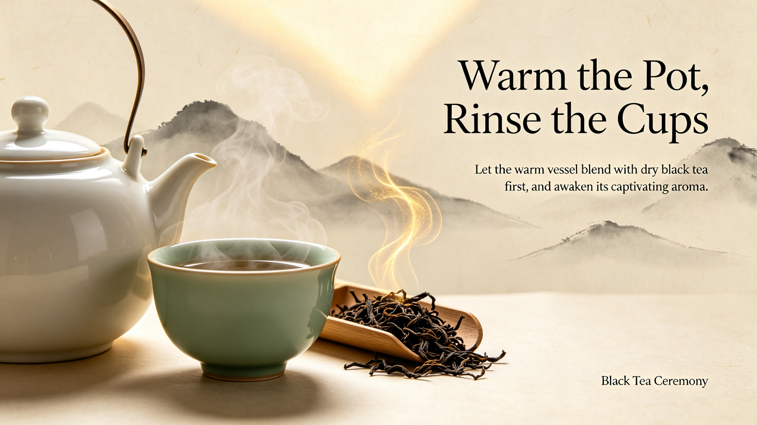 Traditional Chinese Gongfu tea ceremony and porcelain gaiwan
