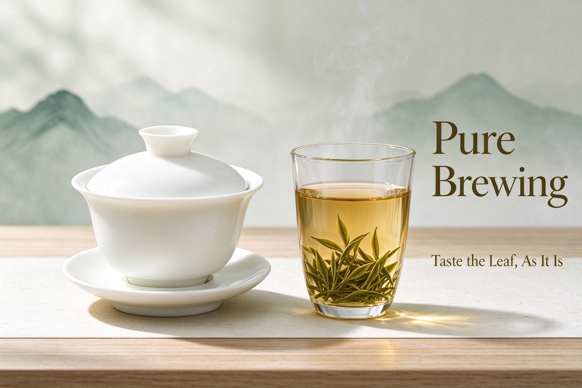 Pure black tea, bright red liquor in a white porcelain gaiwan