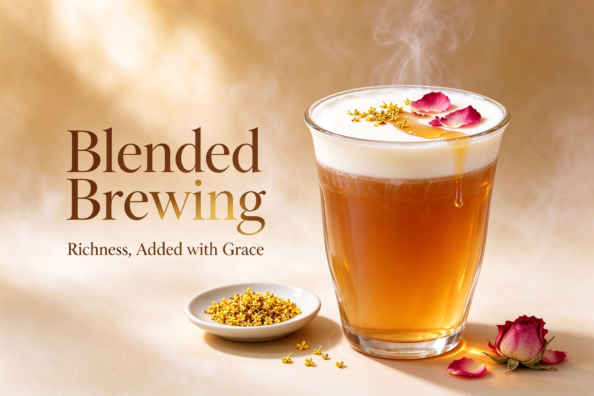 Blended black tea with milk or lemon