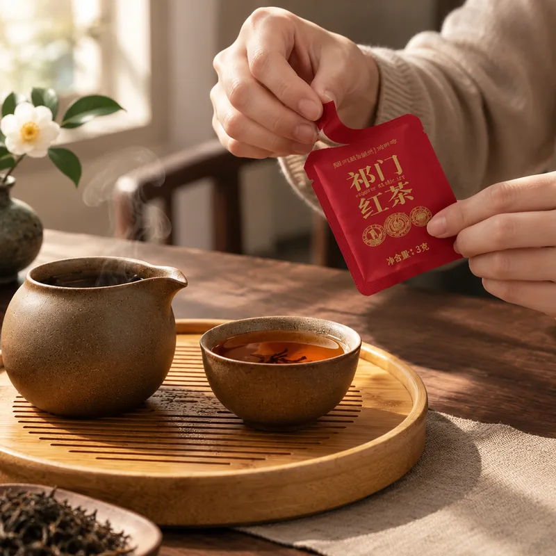 Lifestyle context: Which black tea sachet gift set suits a daily tea ritual? in everyday use