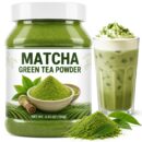 Pure Matcha Powder, 1 Packet/100g, Unsweetened Green Tea Powder, Easy To Mix, Fine Texture, Suitable For Beverages, Desserts, Yogurt, Holiday Parties, And Everyday Household Use.