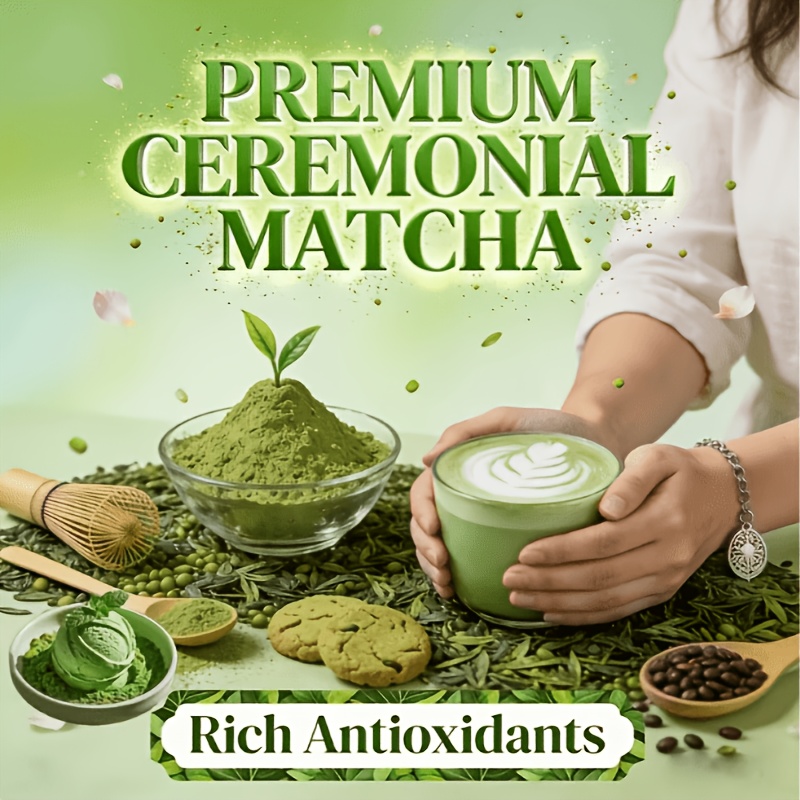 Natural Matcha Green Tea Powder Is Rich In Aroma Without Any Additives. It Is Suitable for Baking, Smoothies And Beverages, Offering An Excellent Taste Without Sugar Or Additives. | Ideal Flavor for Drinks, Smoothies And Beverages, 100% Pure Matcha - Image 6