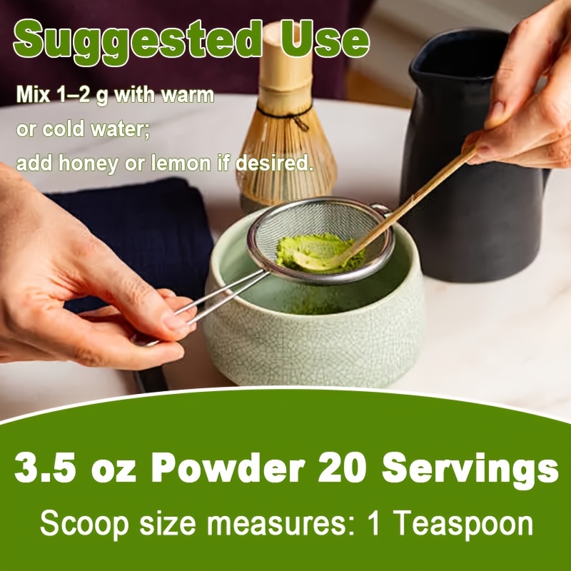100g Matcha Green Tea Powder, First Harvest, Culinary Grade From Japan, 100% Pure/Unflavored, Great For Tea, Latte, & Smoothies - Image 2